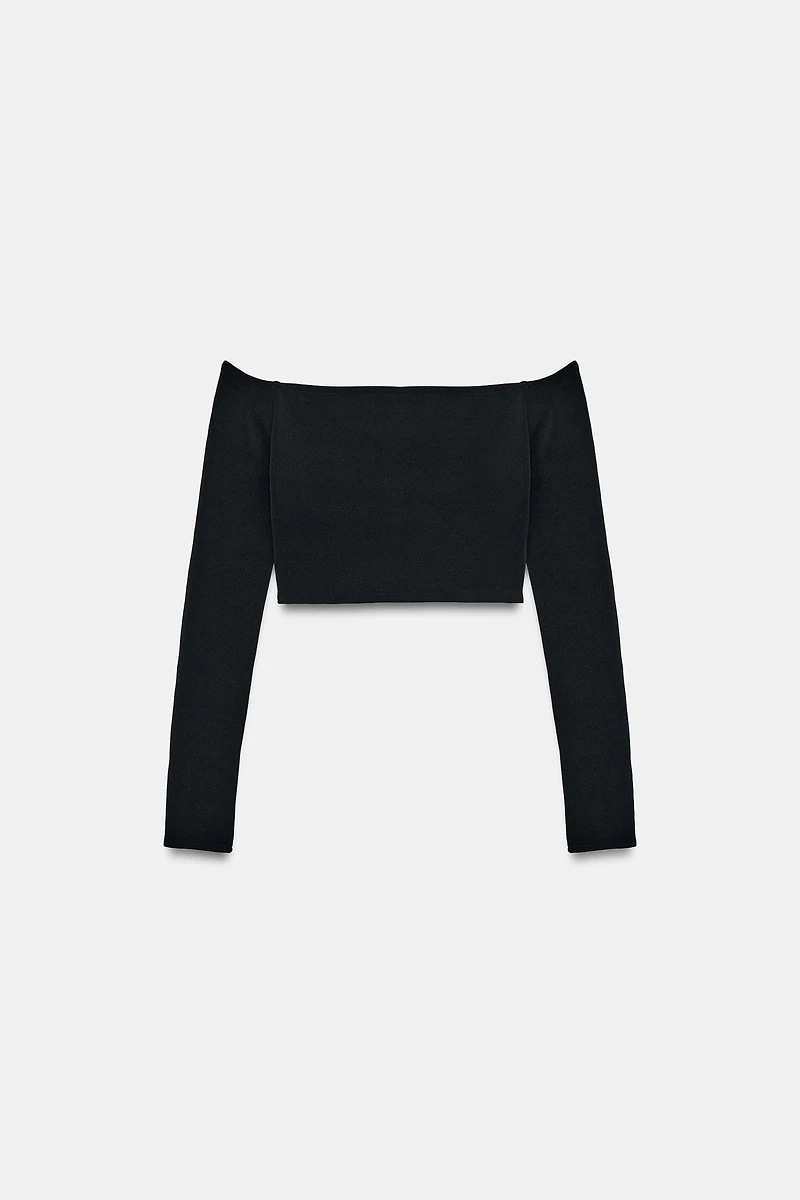 LONG SLEEVE CROPPED TOP