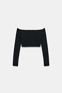 LONG SLEEVE CROPPED TOP