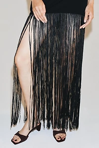ZW COLLECTION FRINGED HALTER DRESS