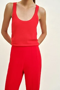 HIGH-WAISTED PANTS WITH BACK ZIP