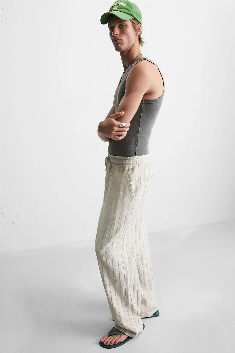 PANTALON COUPE DÉCONTRACTÉE JACQUARD