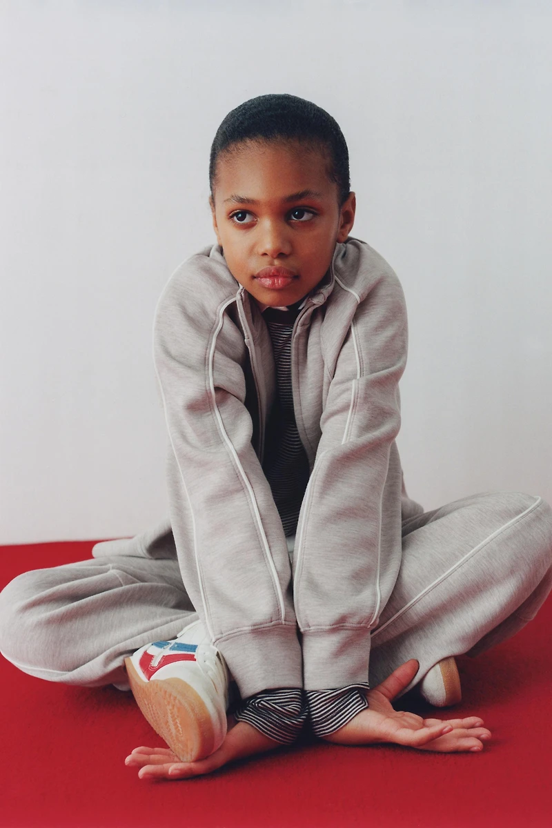 PANTALON WIDE LEG GYM LISERÉS CONTRASTE