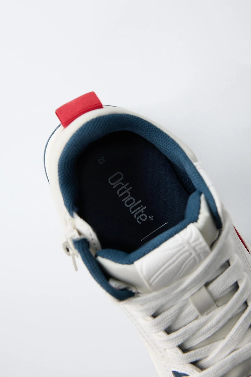 PIECED HIGH TOP SNEAKERS