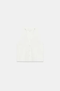 LINEN BUTTONED VEST