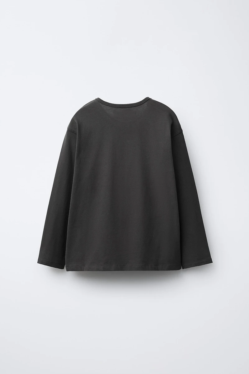 EMBROIDERED PLAIN T-SHIRT