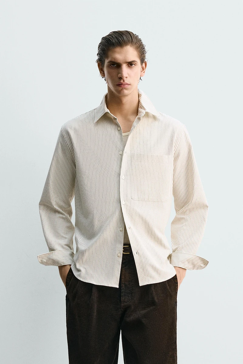 CHEMISE STRUCTURÉE OXFORD À RAYURES