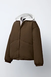 HOODED QUILTED JACKET