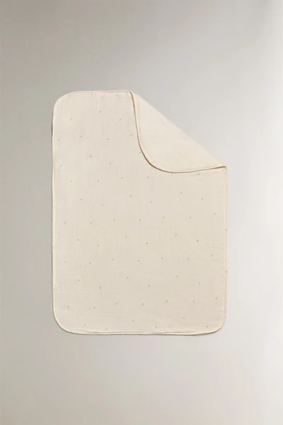 KIDS FLORAL FLEECE CHIFFON BLANKET