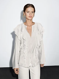 Blouse fluide à volants