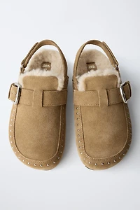 LINED LEATHER CLOGS