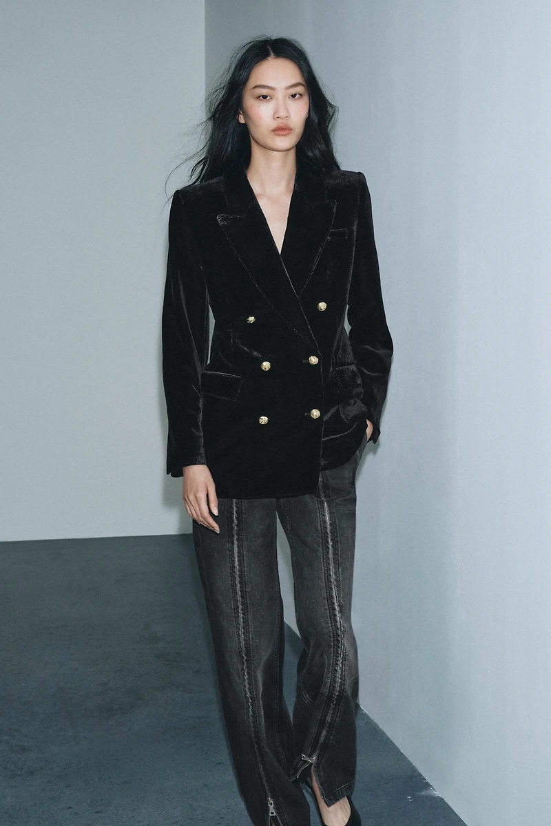 ZW COLLECTION MID-RISE WIDE LEG JEANS WITH ZIPPERS