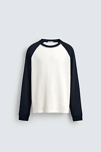 T-SHIRT STRUCTURE QUADRILLÉE COLOR BLOCK