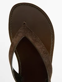 Leather toe divider sandals