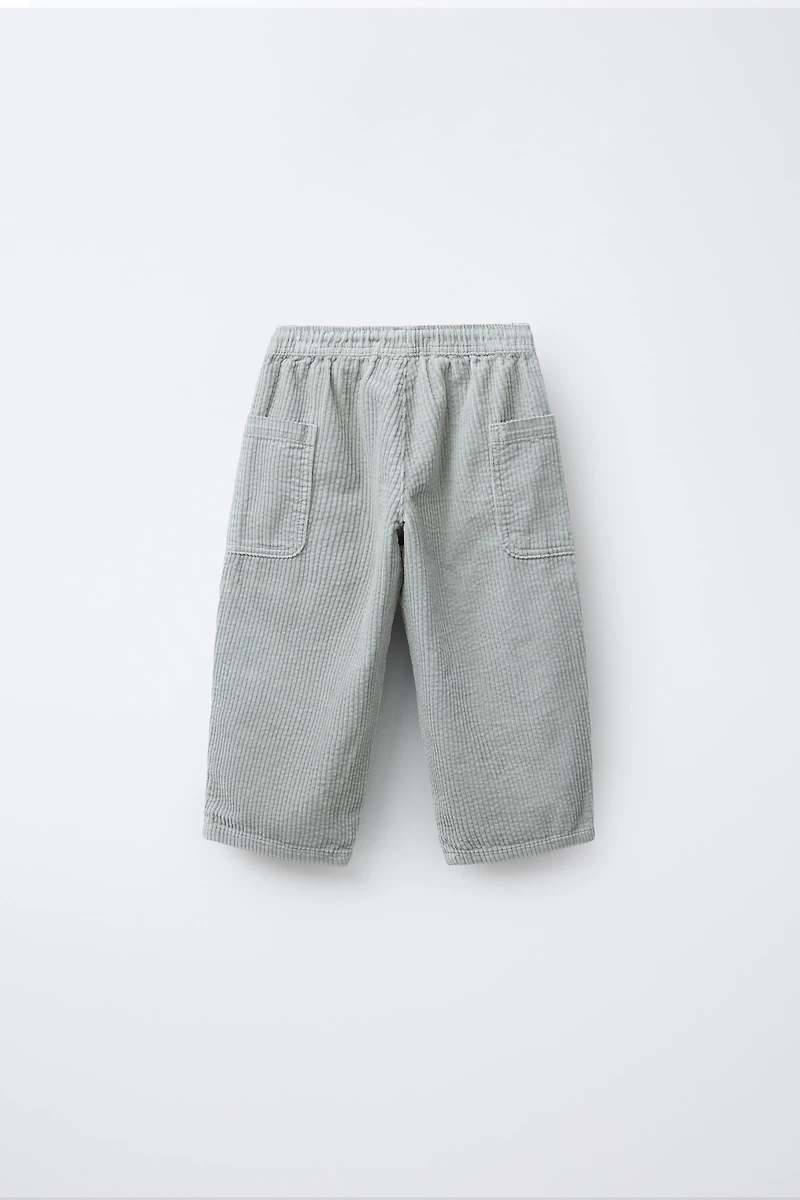 CORDUROY PANTS WITH POCKETS