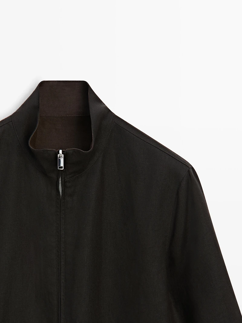 Reversible linen jacket
