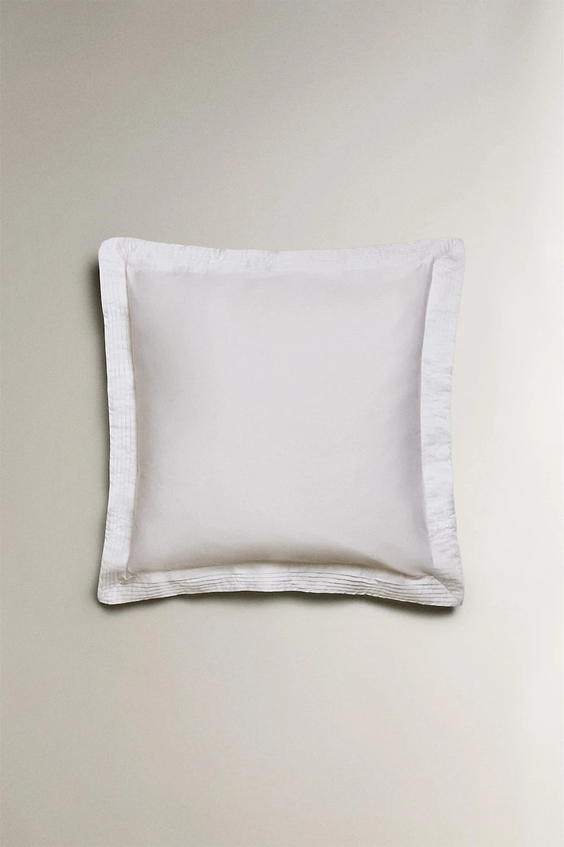 PLEATED COTTON SATEEN PILLOWCASE (400 THREAD COUNT)