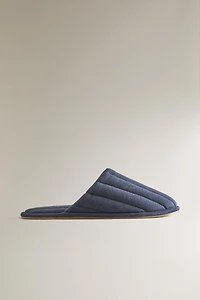 QUILTED MULE SLIPPERS