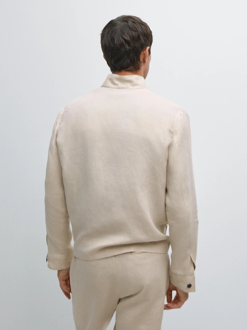 100% linen jacket with pockets