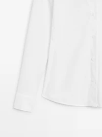 Chemisier stretch en coton mélangé