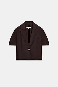 SHORT SLEEVE LINEN BLAZER