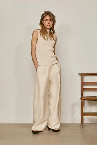 Wide-leg trousers with pleated details - LIMITED EDITION