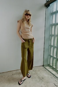 CUT OUT BEADED KNIT TOP