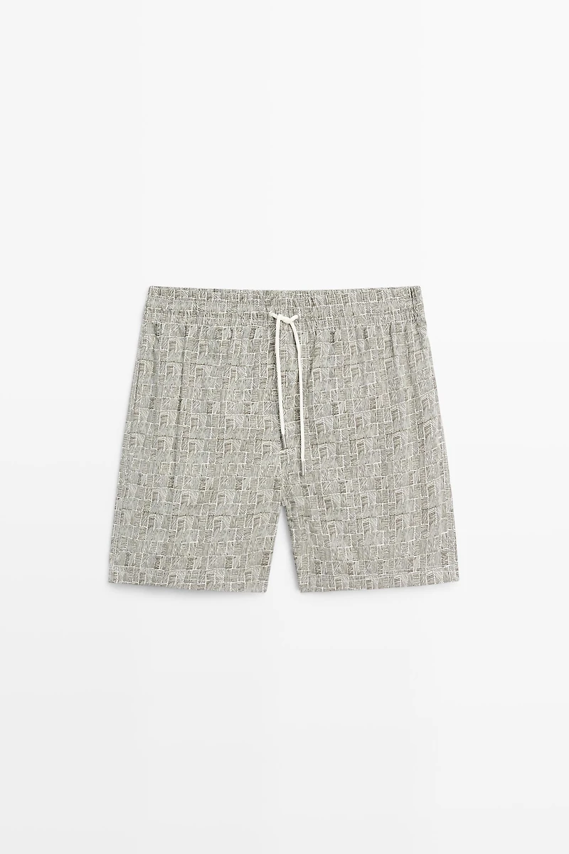 Short de bain imprimé