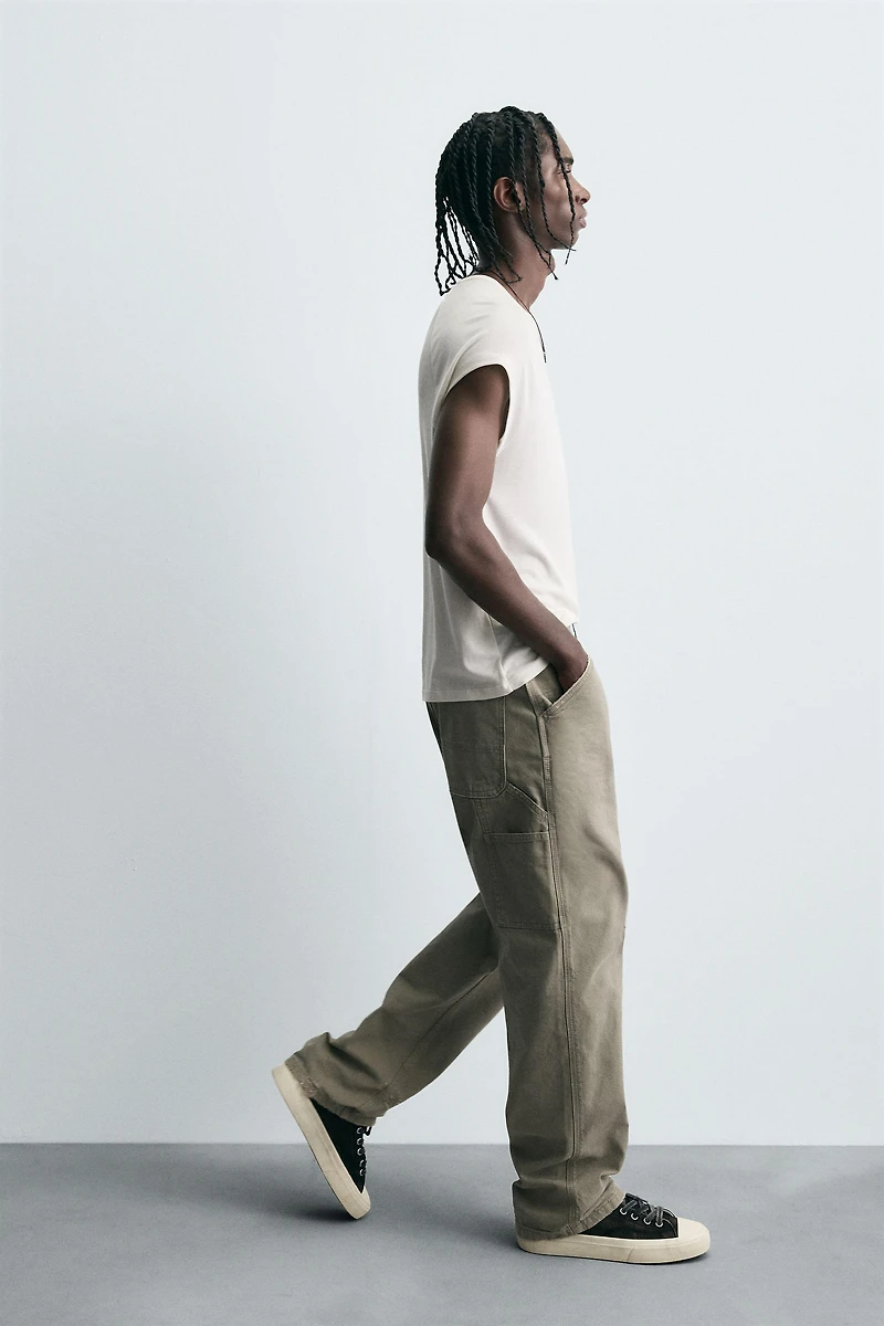 WASHED EFFECT CARPENTER PANTS