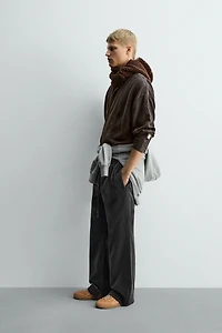 WASHED BANDED KNIT CARDIGAN X SR_A