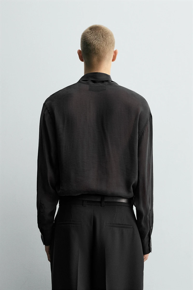 SEMI-SHEER BOW SHIRT