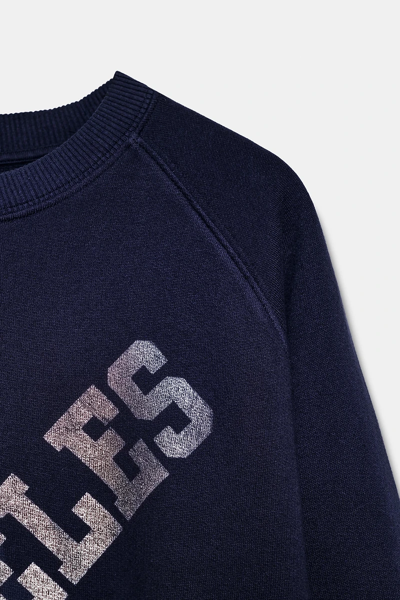 FOIL TEXT SWEATSHIRT