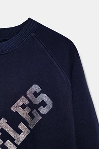 FOIL TEXT SWEATSHIRT