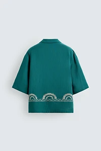 EMBROIDERED BORDER SHIRT