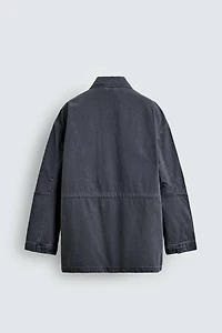 PARKA STRUCTURÉE EN COTON LAVÉ