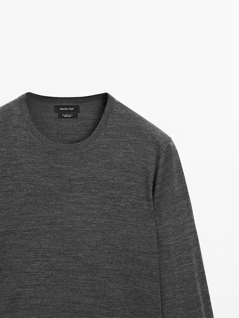 100% merino wool knit sweater