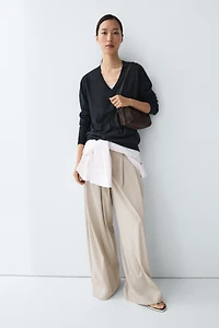 Pull en maille col V