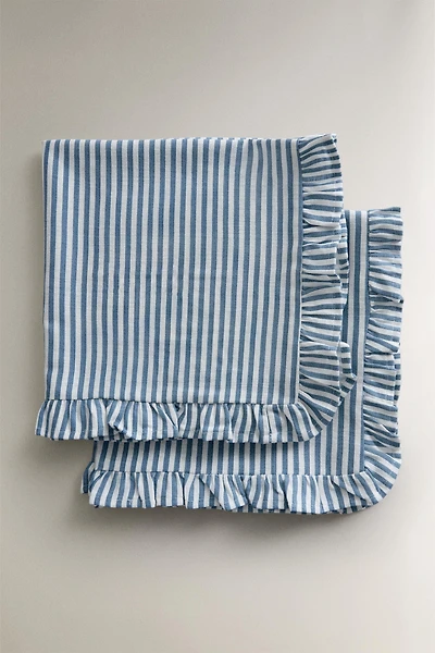 COTTON NAPKINS WITH RUFFLES (PACK OF 2)
