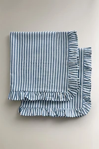 COTTON NAPKINS WITH RUFFLES (PACK OF 2)