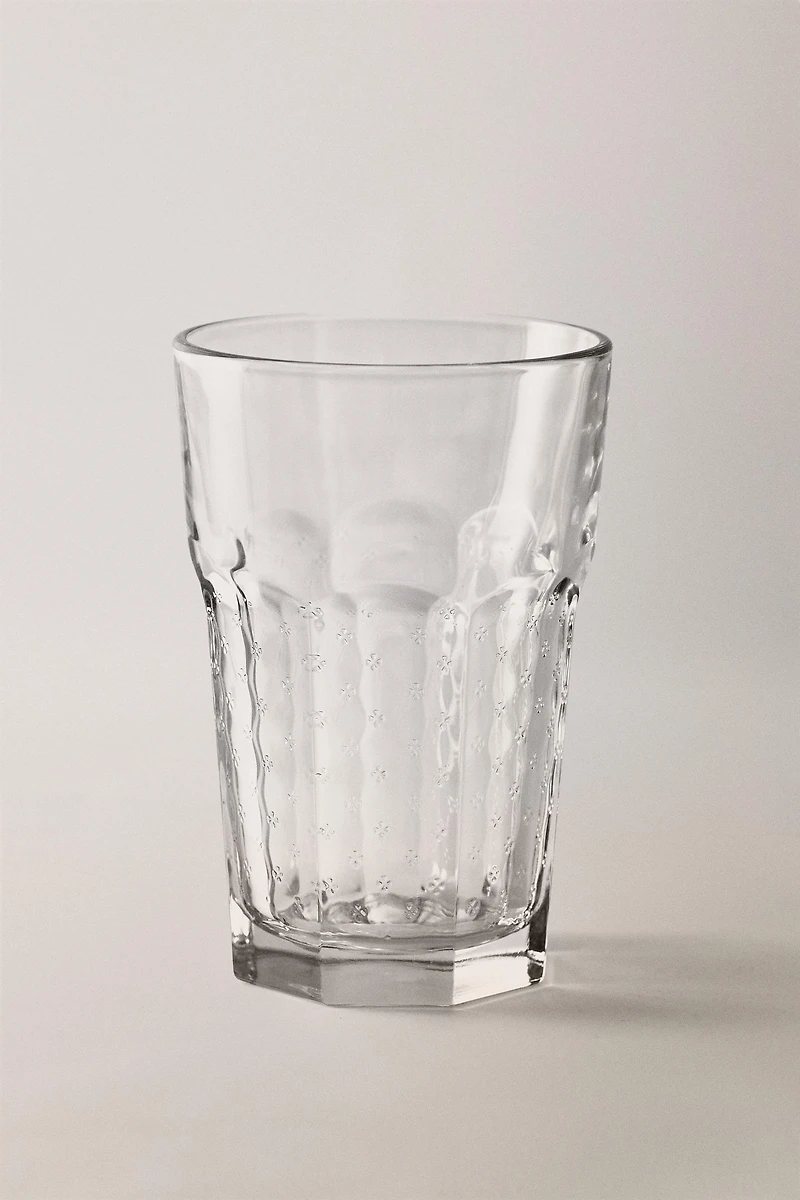 VERRE RELIEF FLEUR