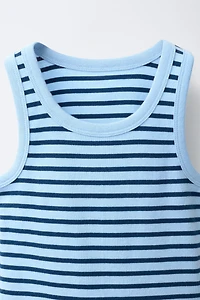 STRIPED RIB TOP