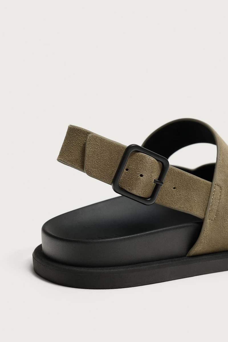 STRAPPY LEATHER SANDALS