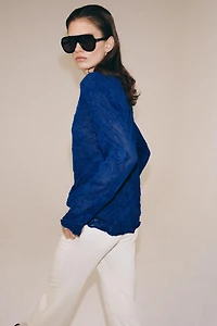 CRINKLE EFFECT KNIT JUMPER