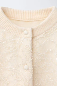 TULLE AND SEQUIN CARDIGAN