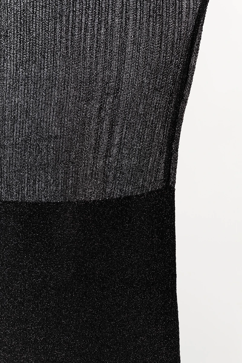 METALLIC THREAD KNIT TOP