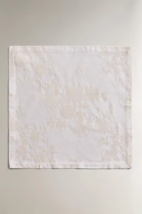 LOT DE 2 SERVIETTES TABLE EN COTON JACQUARD