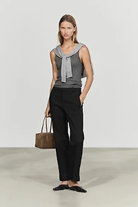 Straight stretch trousers