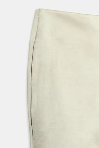 ZW COLLECTION LINEN BLEND STRAIGHT-LEG TROUSERS