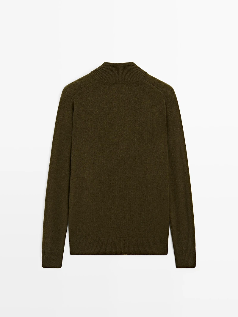 Pull en maille à col mock V
