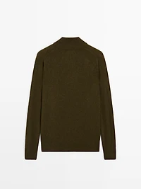Pull en maille à col mock V