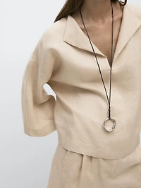 Flowing 100% linen blouse